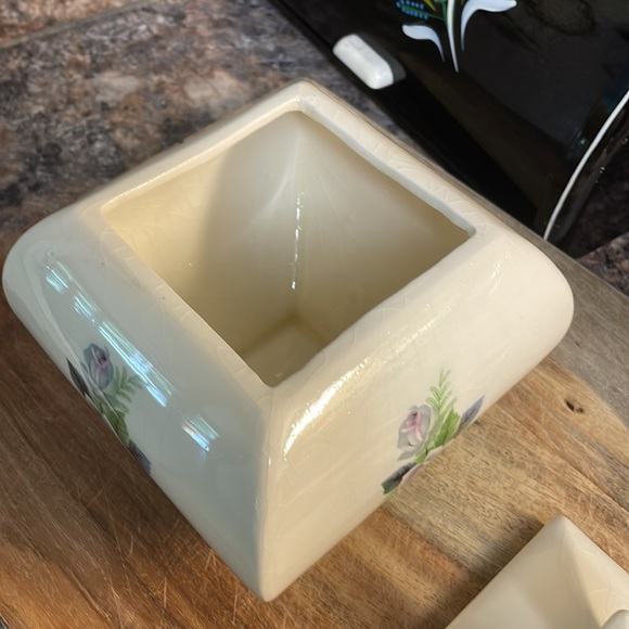 Vintage Lidded Apothecary Vanity Jar Signed by Artist - Picture 3 of 4